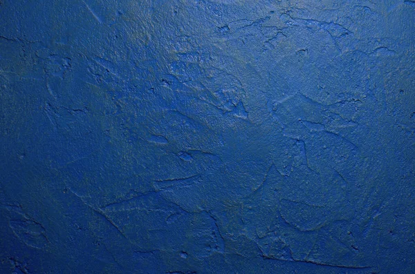 石膏の下の抽象的な質感ブルーの背景 — ストック写真