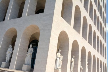 the Palazzo della Civilt Italiana is in Rome in the EUR district. Loved by the futurists for its abstract appearance, it is called by the Romans Colosseum square.