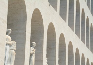 the Palazzo della Civilt Italiana is in Rome in the EUR district. Loved by the futurists for its abstract appearance, it is called by the Romans Colosseum square.