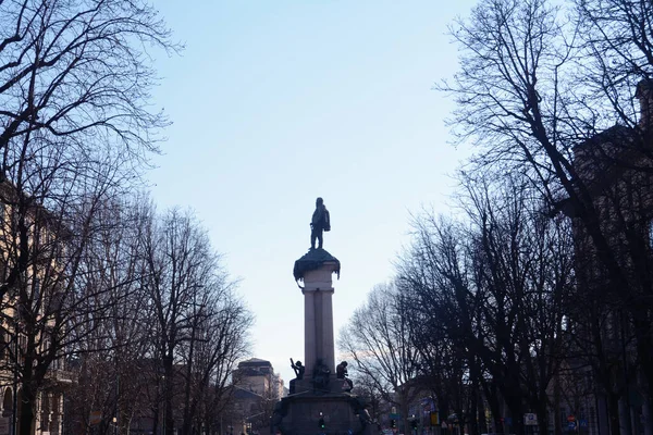 Monument Vittorio Emanuele First King Italy Center Turin Wanted His — Stock Photo, Image