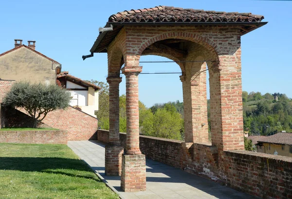 Pomaro Monferrato Piccolo Borgo Medievale Che Sorge Una Collina Nei — Foto Stock