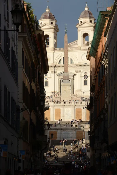 Fontana Della Barcaccia Uma Fonte Roma Localizada Piazza Spagna Aos — Fotografia de Stock