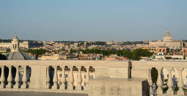Terrassen Barockstil Pincio Välkänd Utsiktspunkt Villa Borghese Med Sina Spektakulära — Stockfoto