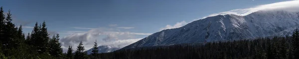 Picos nevados de cadenas montañosas, panorama, vida silvestre increíble — Foto de Stock