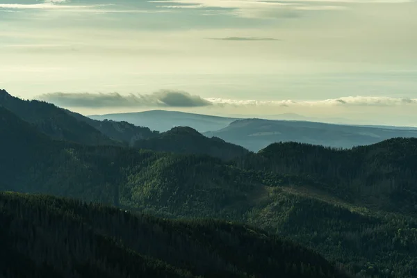 Όμορφες κοιλάδες βουνών κατάφυτες με πράσινο, απίστευτη άγρια ζωή — Φωτογραφία Αρχείου