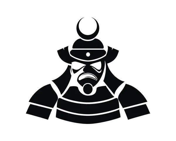 Samurai Armor Silhouette Style — стоковый вектор