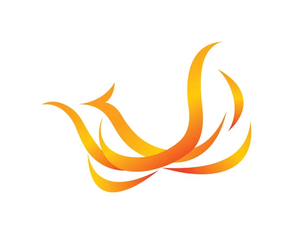 Burning Phoenix Mit Simple Touch Visualisiert — Stockvektor