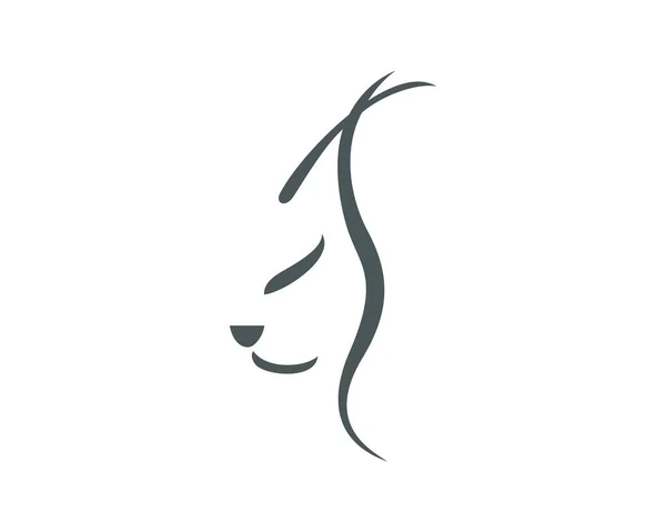 Símbolo Rosto Lynx Visualizado Com Toque Simples —  Vetores de Stock