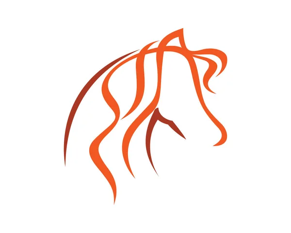 Cheval Rouge Mare Simple Avec Style Silhouette — Image vectorielle