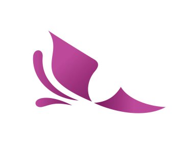 Simple Abstract Flying Butterfly Illustration