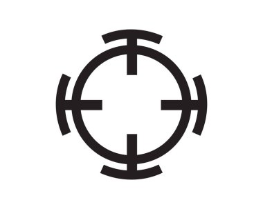 Simple and Creative Round Table Symbol visualized with Silhouette Style