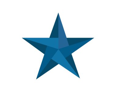 Simple Paper Star with Folded Effect Illustration