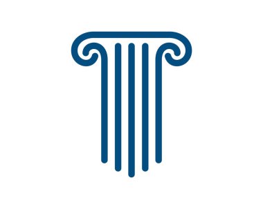 Simple Pillar with Blue Color Illustration