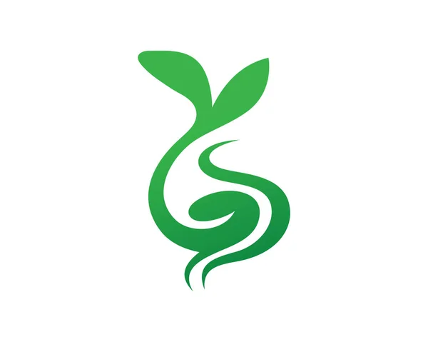 Simple Growing Sprout Combined Leaves Illustration — 스톡 벡터