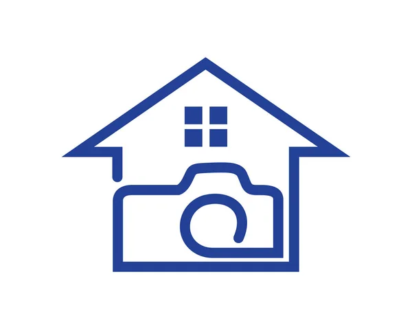 Simple Home Combined Camera Illustration — Vettoriale Stock