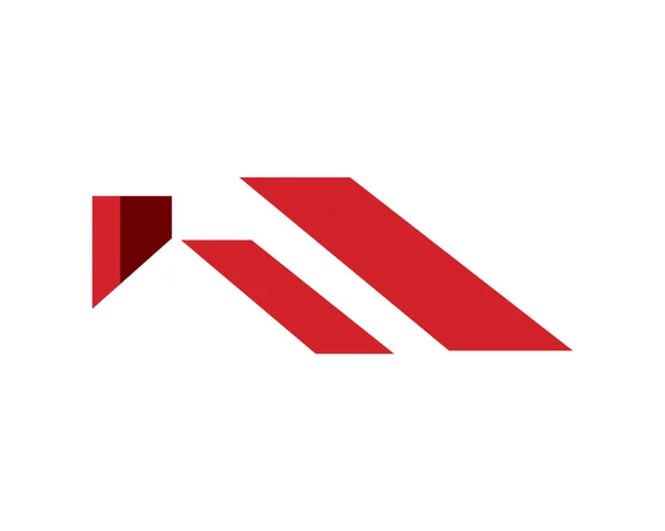 Simple Modern Real Estate Symbol Visualized Red Color Simple Illustration — ストックベクタ