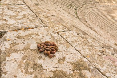 Epidavros Tiyatrosu, Antik Yunanistan 'da koltuklara fındık yığını