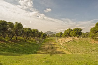 Yunanistan 'ın Epidavros kentindeki antik stadyum