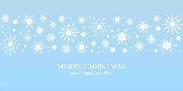 Χριστουγεννιάτικη κάρτα με snowflake σύνορα διανυσματική απεικόνιση — Διανυσματικό Αρχείο