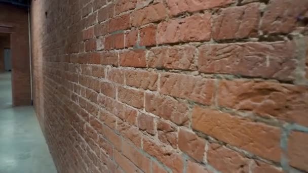 Achtergrond van oude vintage bakstenen muur — Stockvideo