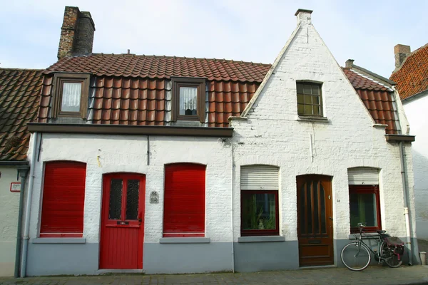 Casas antigas de Bruges — Fotografia de Stock