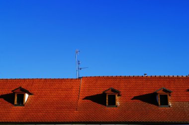 Kırmızı çatı Prag.