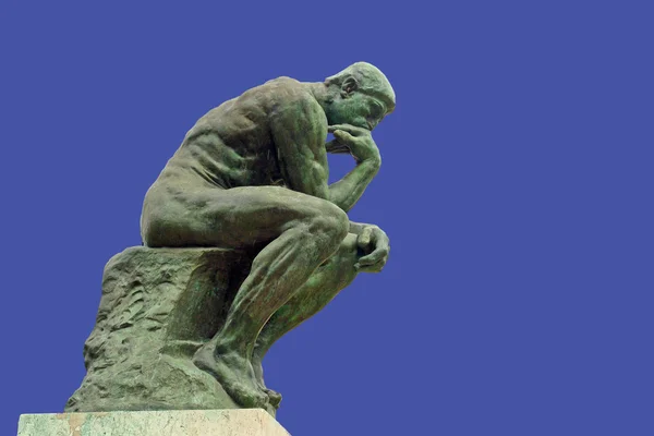 La estatua del Pensador de Rodin — Foto de Stock