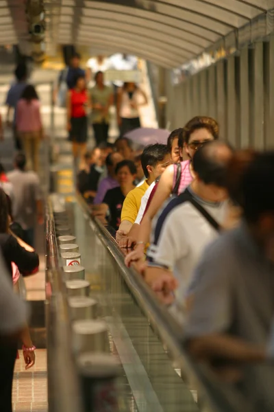 Rolltreppe in Hongkong. Stockbild