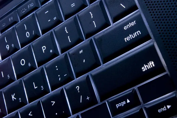 Czarna klawiatura komputera — Zdjęcie stockowe