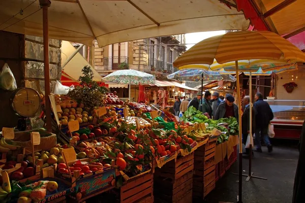 Mercado na Sicília — Fotografia de Stock