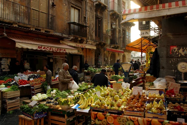 Marknaden i Sicilien Royaltyfria Stockfoton