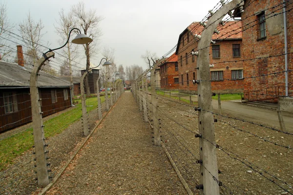 O campo de concentração de Auschwitz — Fotografia de Stock