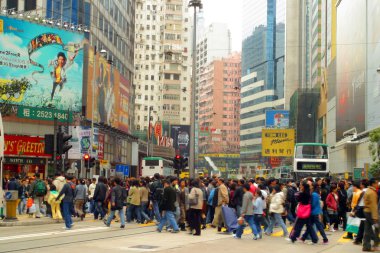 binaları ve insanları hong Kong