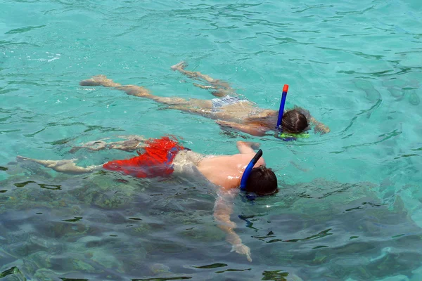 Aşıklar şnorkel — Stok fotoğraf