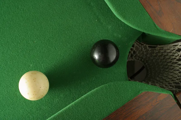 Billiards straight single shot — Stock Photo, Image