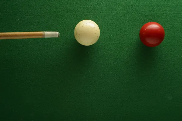 Billiards straight single shot — Stock Photo, Image