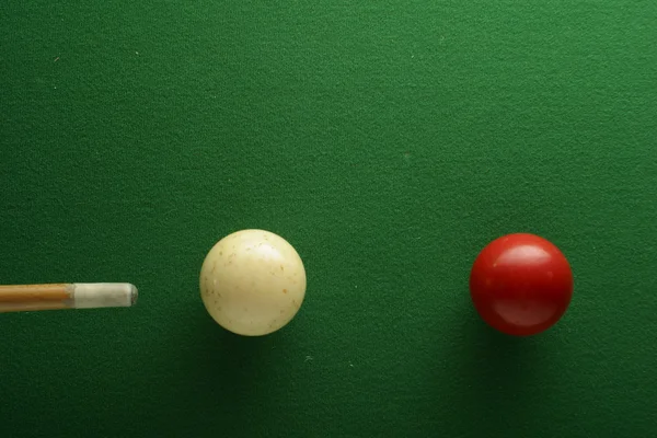 Billiards straight single shot — Stock Photo, Image