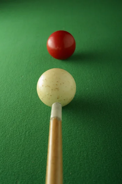 Billiards straight single shot — Stock Photo, Image