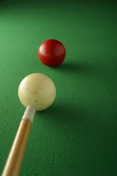 Billiards straight single shot — Stock Photo, Image