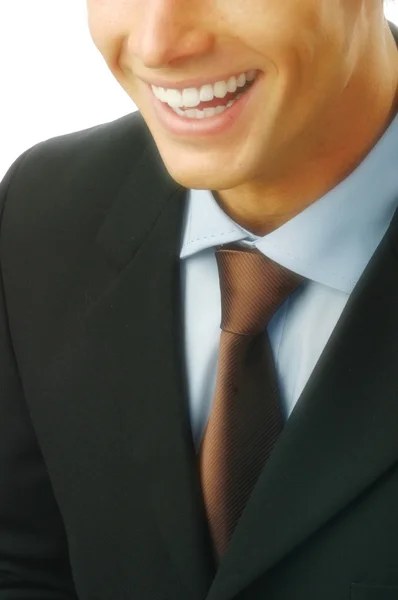 Man correcting tie — Stock Photo, Image