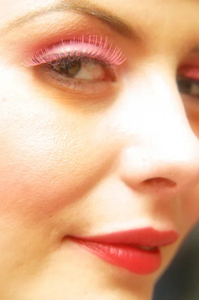 Pretty womans eye close up — Stock Photo, Image