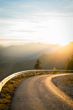 Sunset from the Austria Salzkammergut Loser- Panoramastrasse