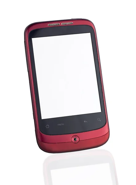Мобильный телефон с белым экраном — стоковое фото