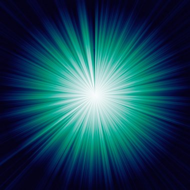 Sunburst mavi zemin üzerine