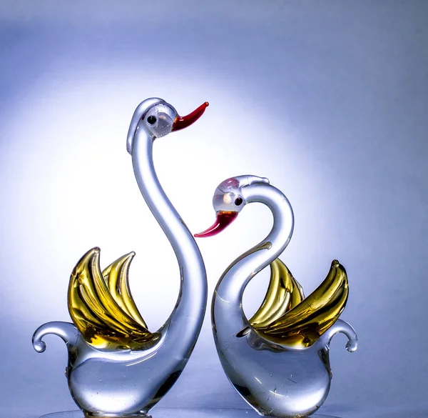 Canard fabriqué en verre . — Photo