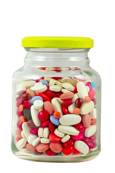 Tablets in the jar — Stock Photo, Image