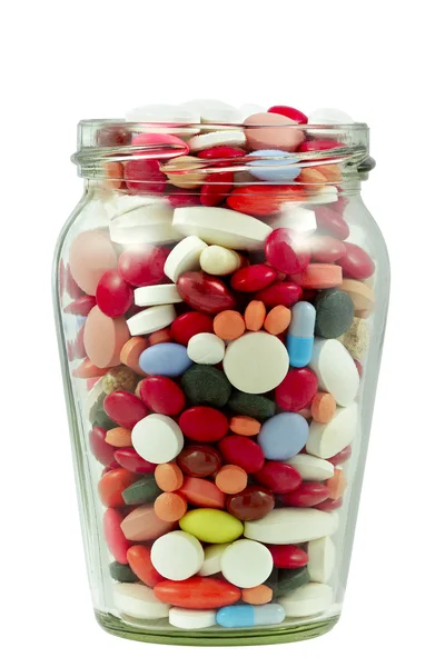 Tablety v jar — Stock fotografie