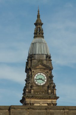 öğleden sonra bir ışık Bolton belediye binasına Saat Kulesi. Lancashire, İngiltere.