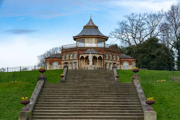 Paviljongen Menses Park Wigan England 1800 Talets Viktorianska Paviljong Offentlig — Stockfoto