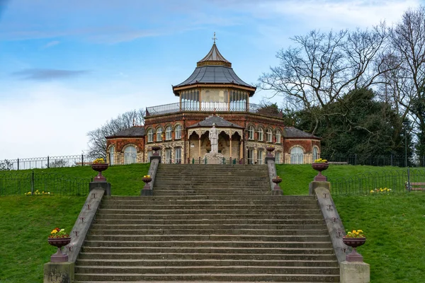 Pawilon Menses Park Wigan Anglia Xix Wieczny Wiktoriański Pawilon Parku — Zdjęcie stockowe